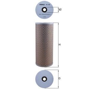 Filtro, sistema hidráulico MAHLE HX 89