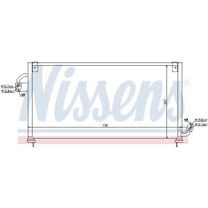 Condensatore, impianto di climatizzazione NISSENS 94841