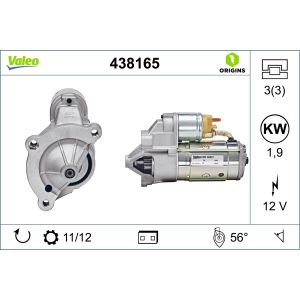 Starter VALEO ORIGINS NEW VALEO 438165