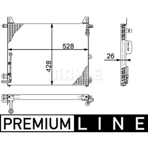 Condensator, airconditioner MAHLE AC 656 000P