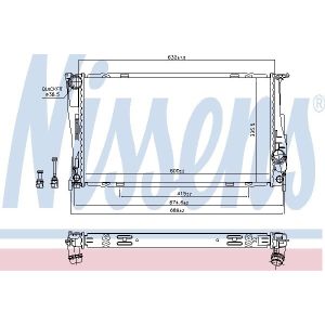 Radiatore, raffreddamento motore NISSENS 60832