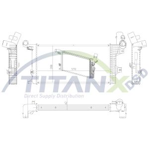 Radiador, arrefecimento do motor TITANX RX119006