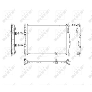 Radiator, motorkoeling NRF 53755