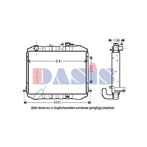 Radiador, arrefecimento do motor AKS DASIS 210171N