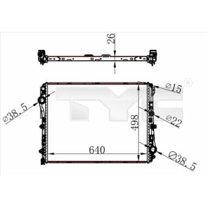 Motorradiateur  TYC 721-0022