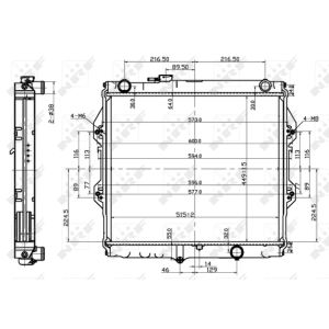 Radiador, refrigeración del motor NRF 53151