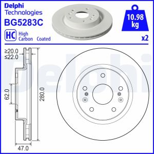 Disco freno DELPHI BG5283C