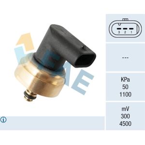 Sensor, pressão do combustível (no carril) FAE 15618