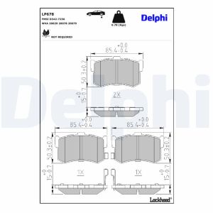 Levyjarrun jarrupalasarja DELPHI LP678