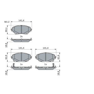 Set di pastiglie freno BOSCH 0 986 424 865, fronte