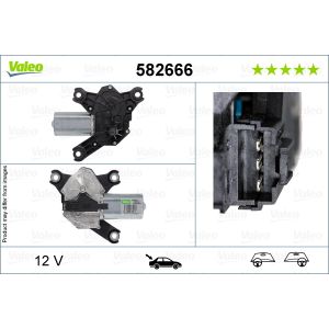 Limpa para-brisas - motor do limpa para-brisas VALEO 582666