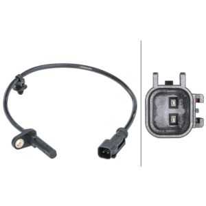 Sensor do ABS traseiro, direito HELLA 6PU 012 679-601
