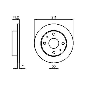 Bremsscheibe BOSCH 0 986 479 119