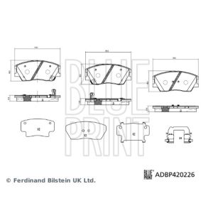 Levyjarrun jarrupalasarja BLUE PRINT ADBP420226