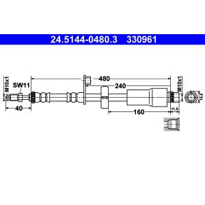 Bremsschlauch ATE 24.5144-0480.3