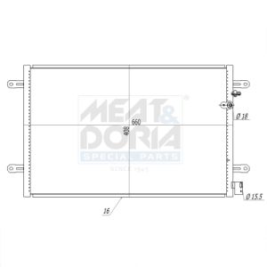 Condenseur (climatisation) MEAT & DORIA 991092