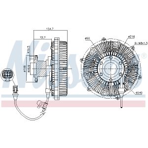 Frizione, ventola radiatore NISSENS 86229