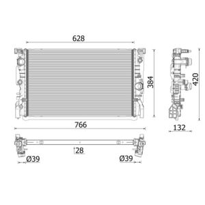 Radiador, arrefecimento do motor BEHR MAHLE CR 2635 000P