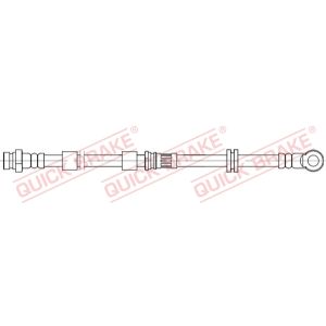 Tubo do travão flexível traseiro, esquerdo QUICK BRAKE 58.858