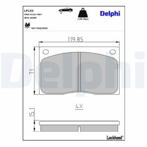 Levyjarrun jarrupalasarja DELPHI LP132