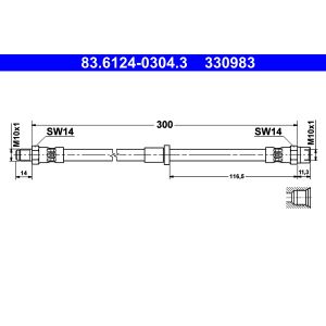 Bremsschlauch ATE 83.6124-0304.3