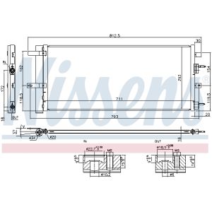 Condensator, airconditioning NISSENS 940626