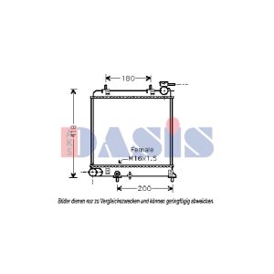 Arrefecedor do motor AKS DASIS 510042N