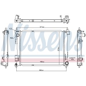 Radiador, refrigeración de motor NISSENS 606734