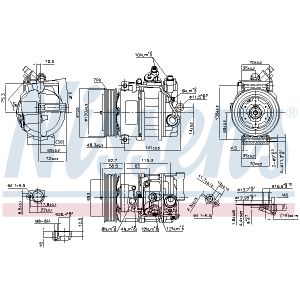 Compressor, airconditioner NISSENS 890322