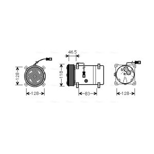 Compressor, ar condicionado AVA COOLING CNAK158