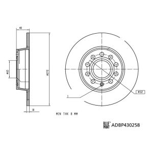 Bremsscheibe BLUE PRINT ADBP430258