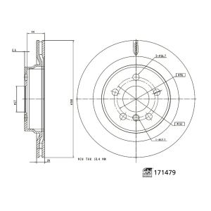 Remschijf FEBI BILSTEIN 171479, 1 stuk