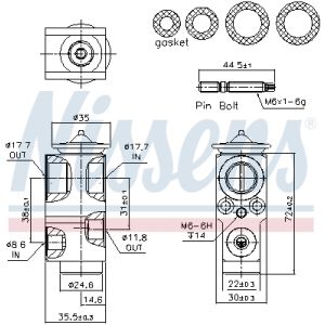 Válvula de aire acondicionado NISSENS NIS 999390