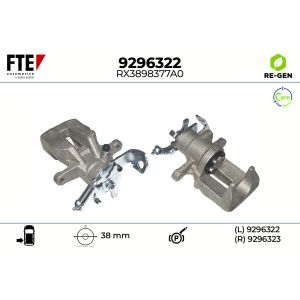 Pinça do travão de disco, traseiro FTE 9296322