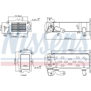 Radiatore, ricircolo gas di scarico NISSENS 989447