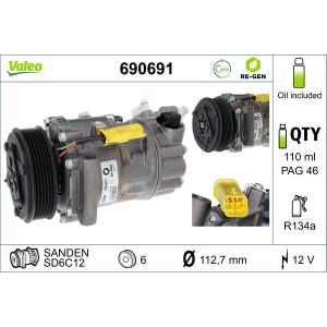 Compressor, ar condicionado VALEO RE-GEN AT VALEO 690691