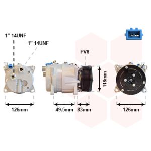 Compressor, ar condicionado VAN WEZEL 5800K303