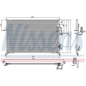 Condensatore, impianto di climatizzazione NISSENS 94808