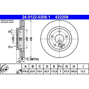 Bremsscheibe ATE 24.0122-0208.1