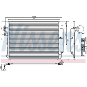 Condensatore, impianto di climatizzazione NISSENS 94962