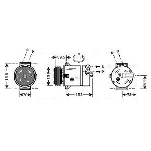Compressor, ar condicionado AVA COOLING OLAK279