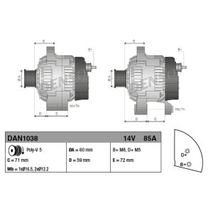 Drehstromlichtmaschine DENSO DAN1322