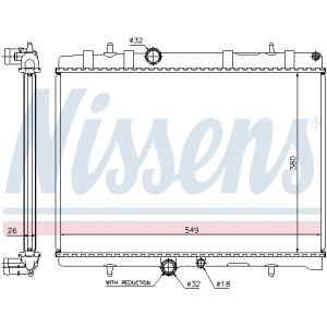 Radiator, motorkoeling NISSENS 63607A