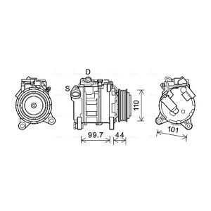Compressor, ar condicionado AVA COOLING BWAK493