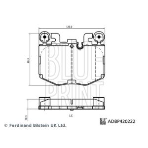 Levyjarrun jarrupalasarja BLUE PRINT ADBP420222