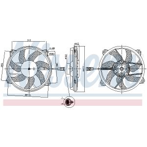 Ventilador, refrigeración del motor NISSENS 850035