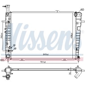 Radiator, motorkoeling NISSENS 675015