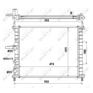 Radiator, motorkoeling NRF 53227