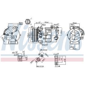 Kompressori, ilmastointilaite NISSENS 890210