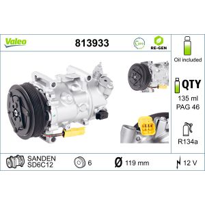 Kompressor för luftkonditionering VALEO 813933